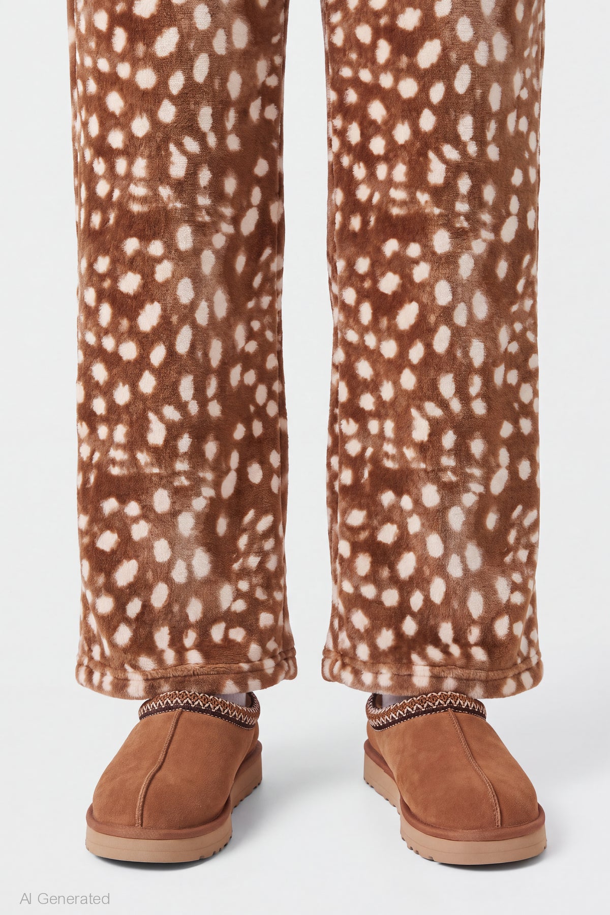 Alt View 4. Plush Pajama Pant - Tan