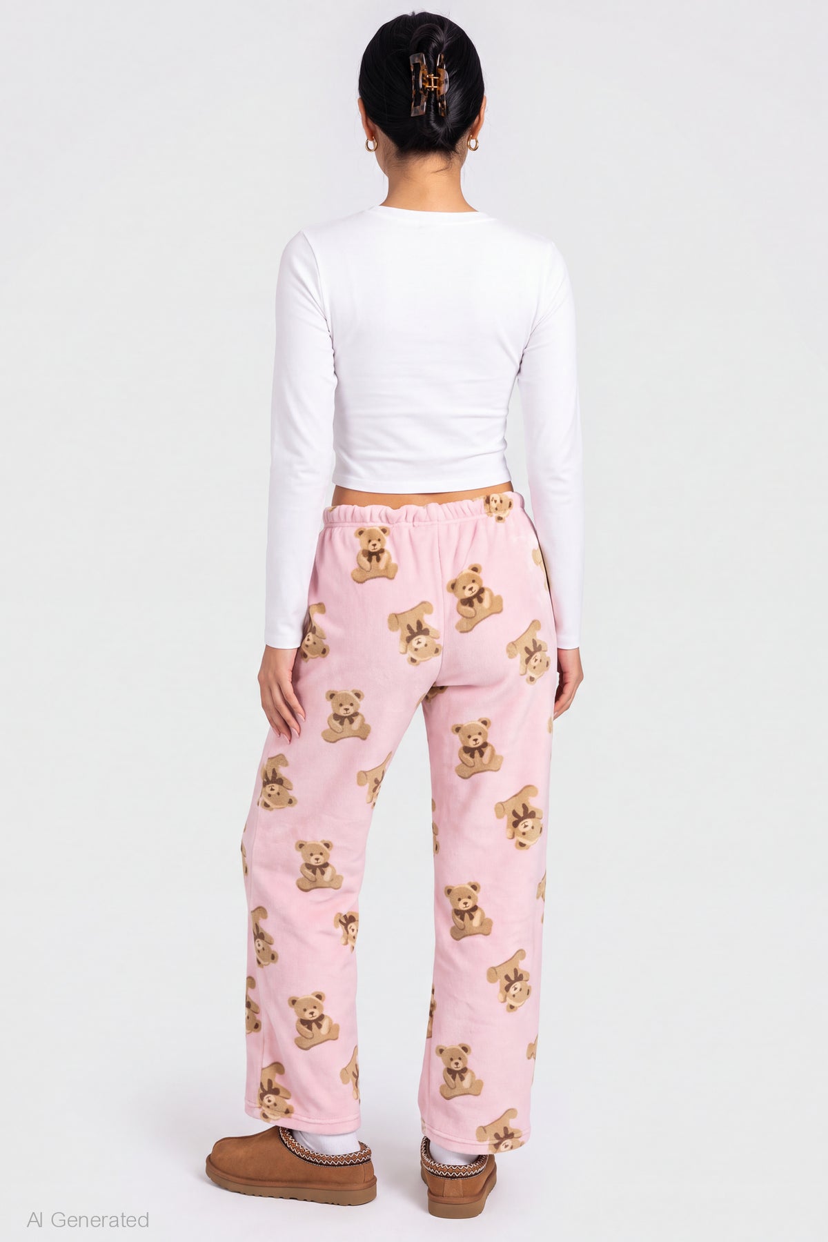Alt View 2. Plush Pajama Pant - Light Pink