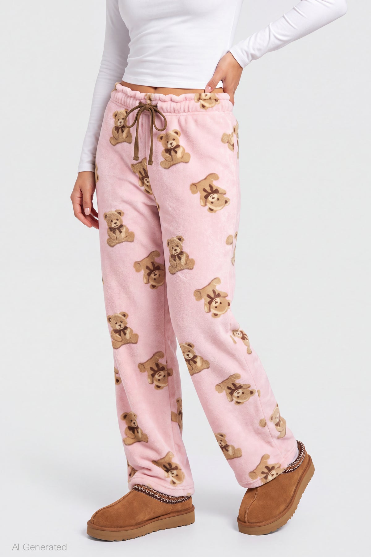 Alt View 3. Plush Pajama Pant - Light Pink