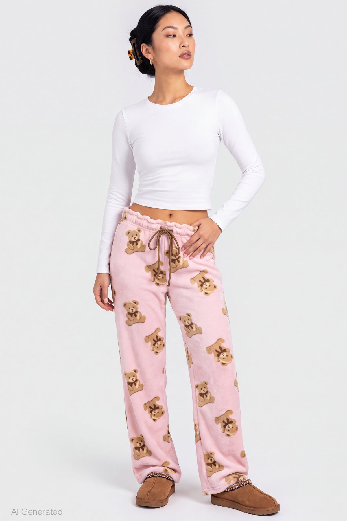 Plush Pajama Pant - Light Pink