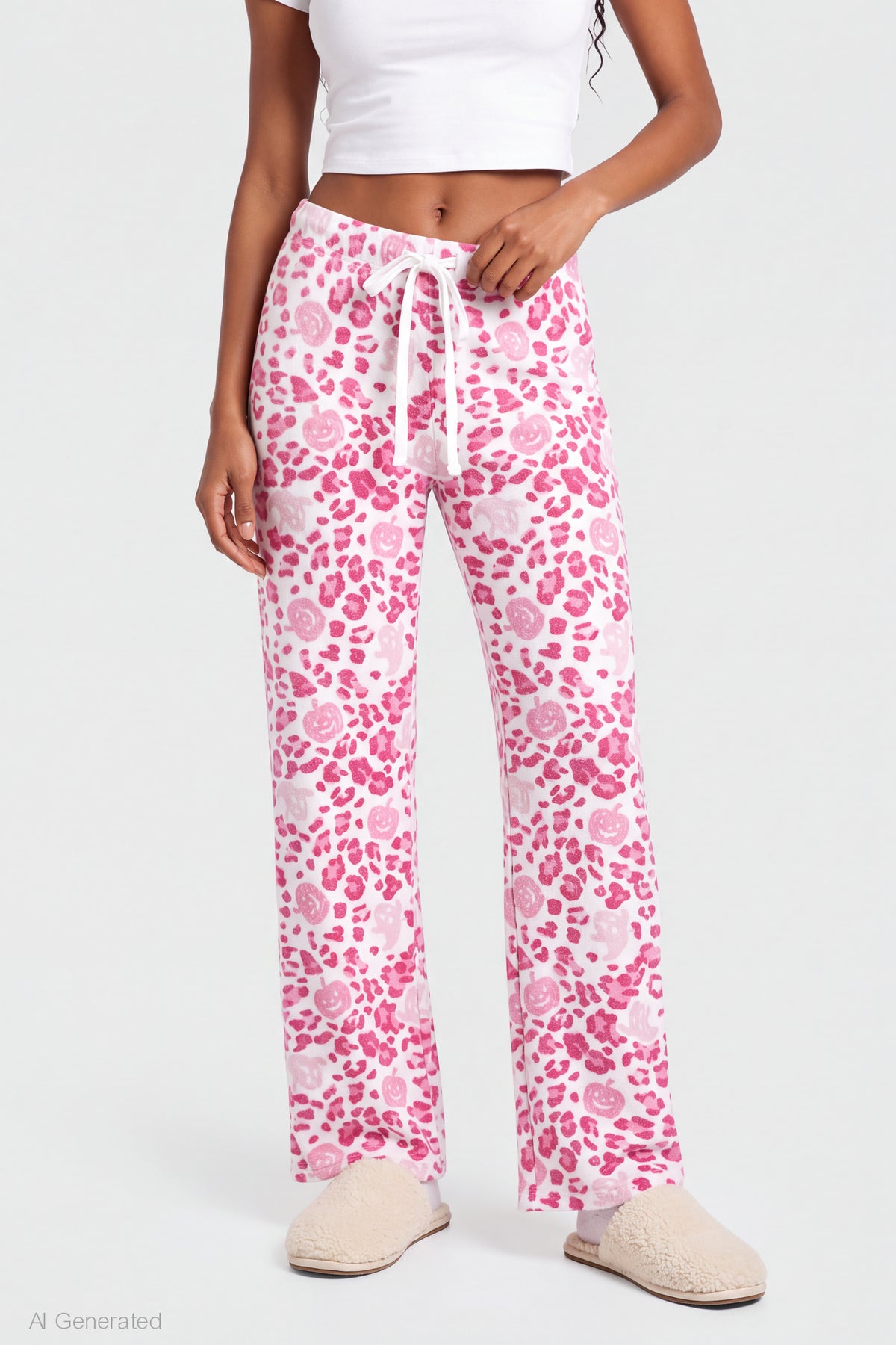 Alt View 3. Halloween Lounge Pant - Fuchsia