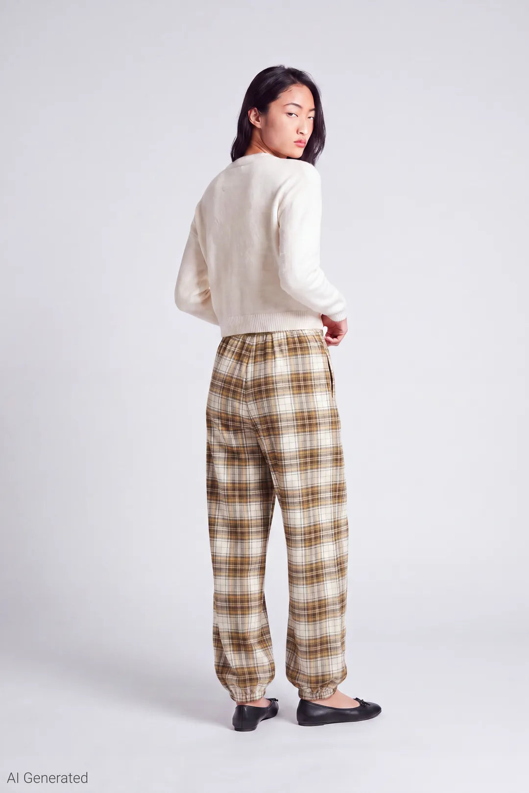 Alt View 3. 87642J-AC-BROWN-PLAID_02 - Brown