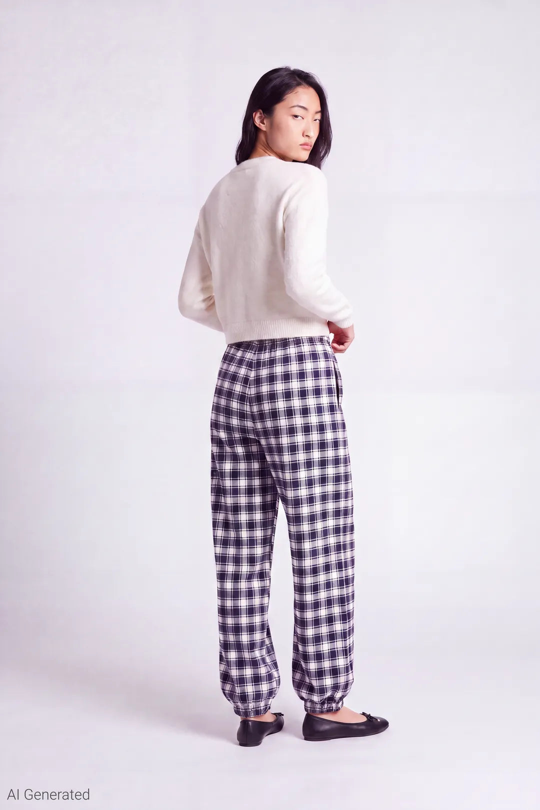 Alt View 3. 87642J-AB-NAVY-PLAID_02 - Navy