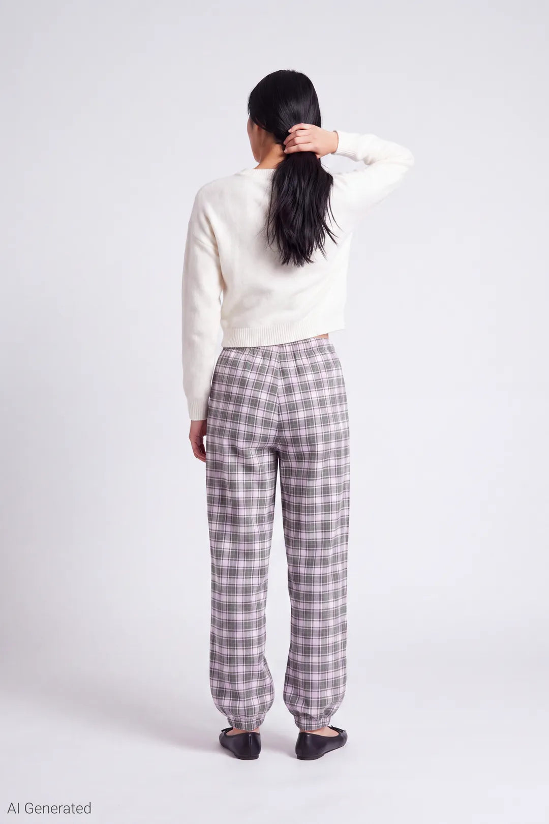 Alt View 3. 87642J-AE-LILAC-PLAID_02 - Lilac