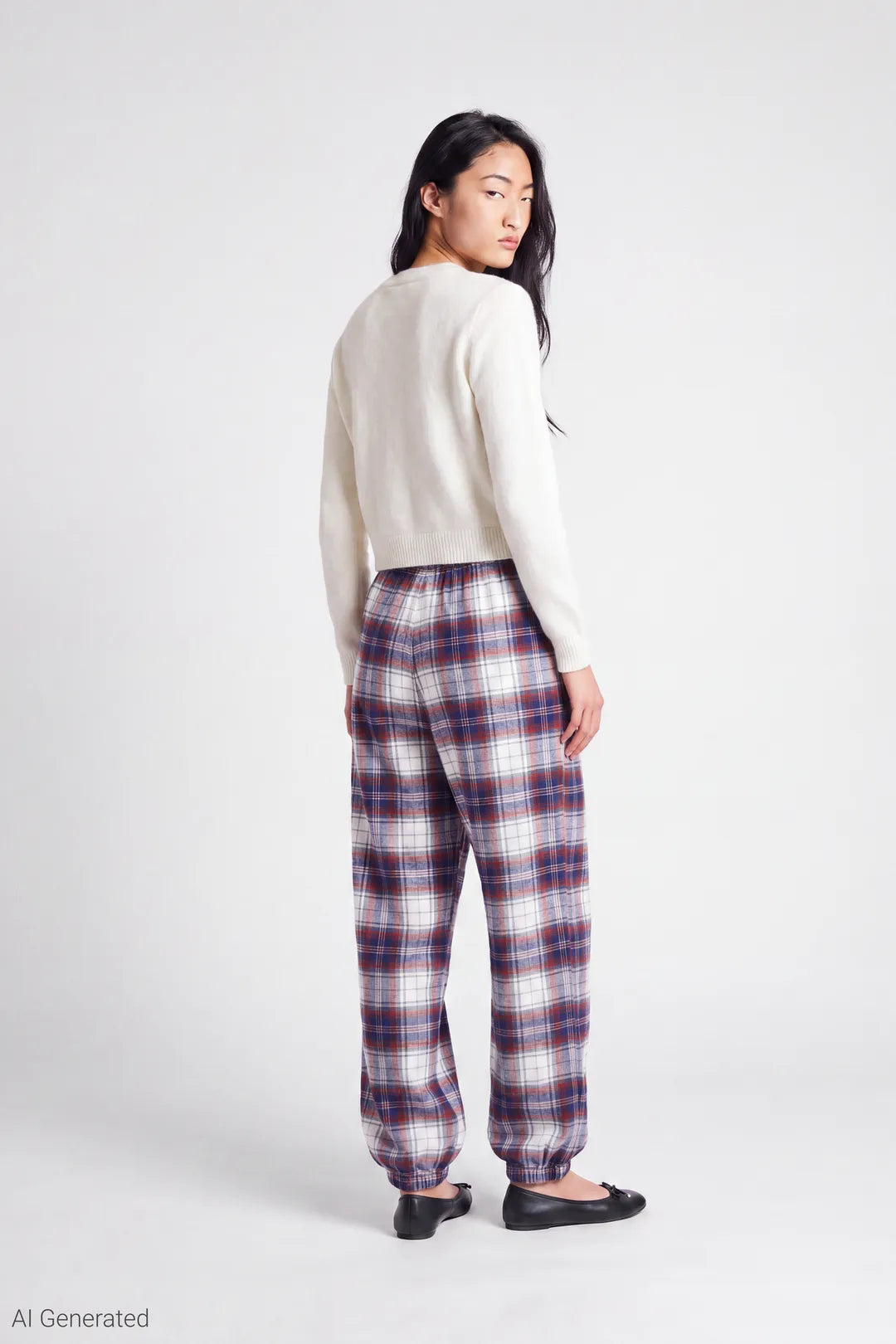 Alt View 3. 87642J-AD-NAVY-RED-PLAID_02 - Red
