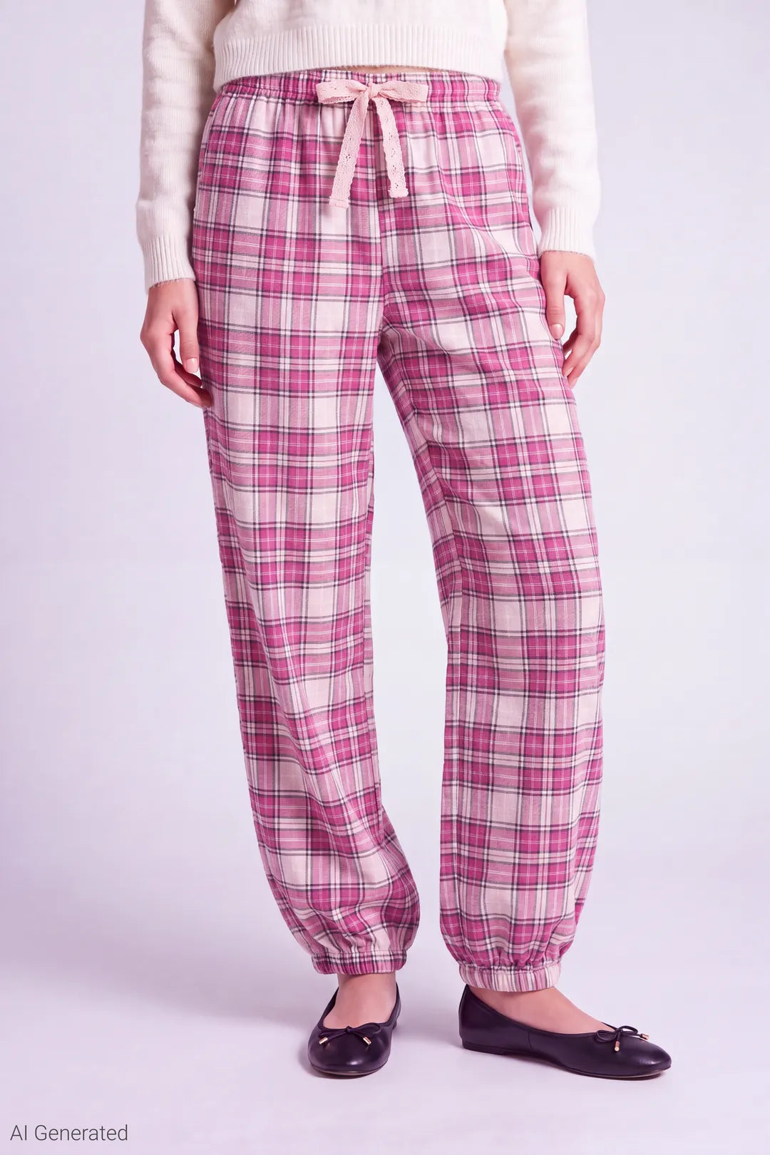 Alt View 2. 87642J-AF-PINK-PLAID_03 - Pink