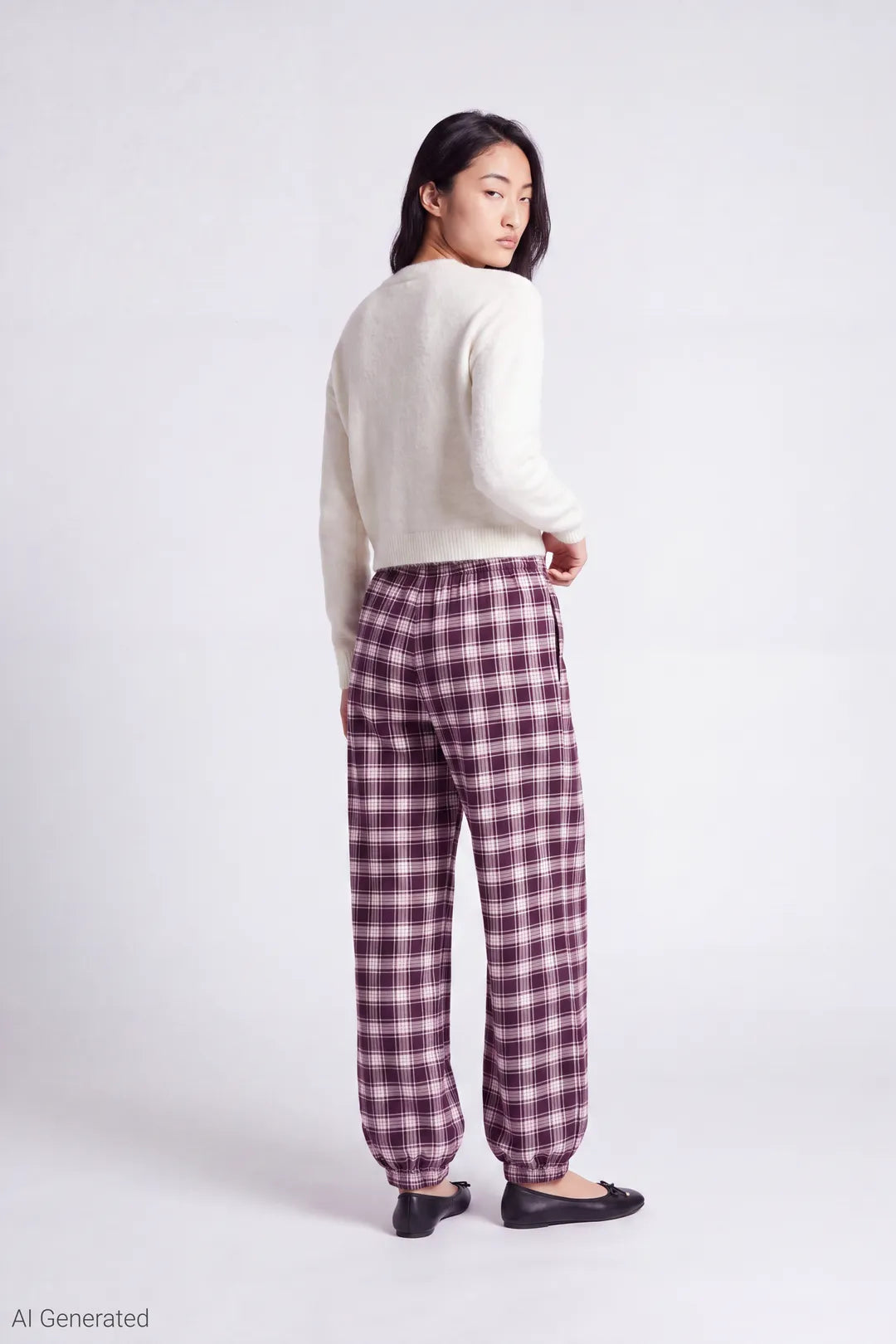 Alt View 3. 87642J-AA-FIG-PLAID_02 - Burgundy