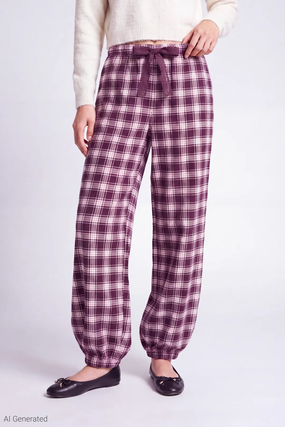 Alt View 2. 87642J-AA-FIG-PLAID_03 - Burgundy