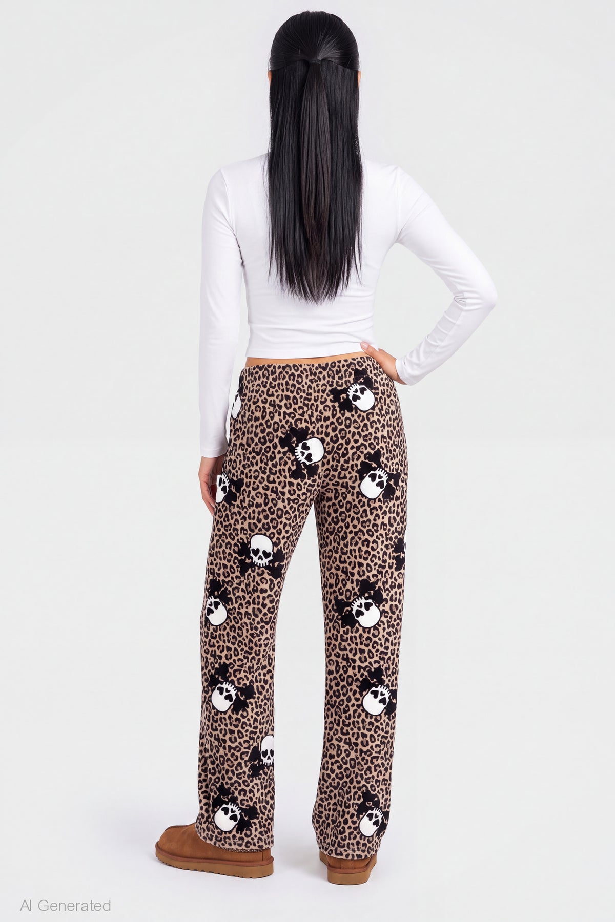 Alt View 2. Halloween Plush Pajama Pant - Brown