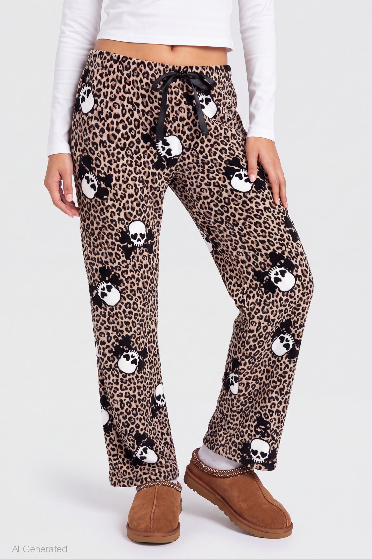 Alt View 3. Halloween Plush Pajama Pant - Brown