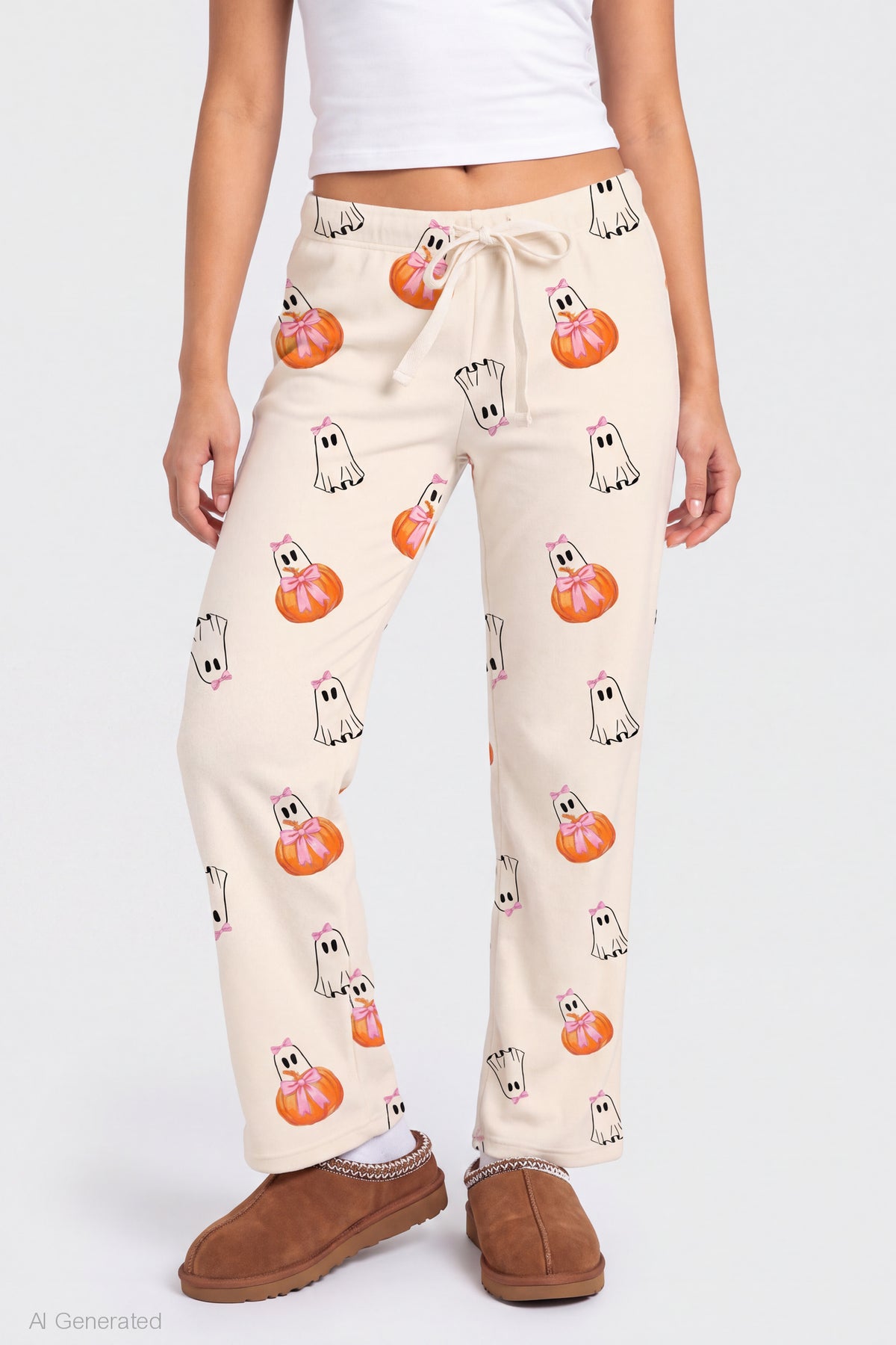 Alt View 3. Halloween Plush Pajama Pant - Ivory