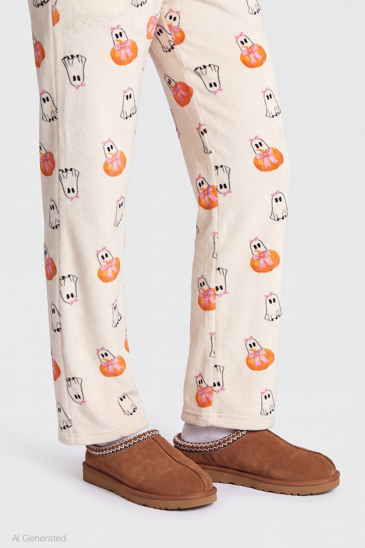 Alt View 4. Halloween Plush Pajama Pant - Ivory