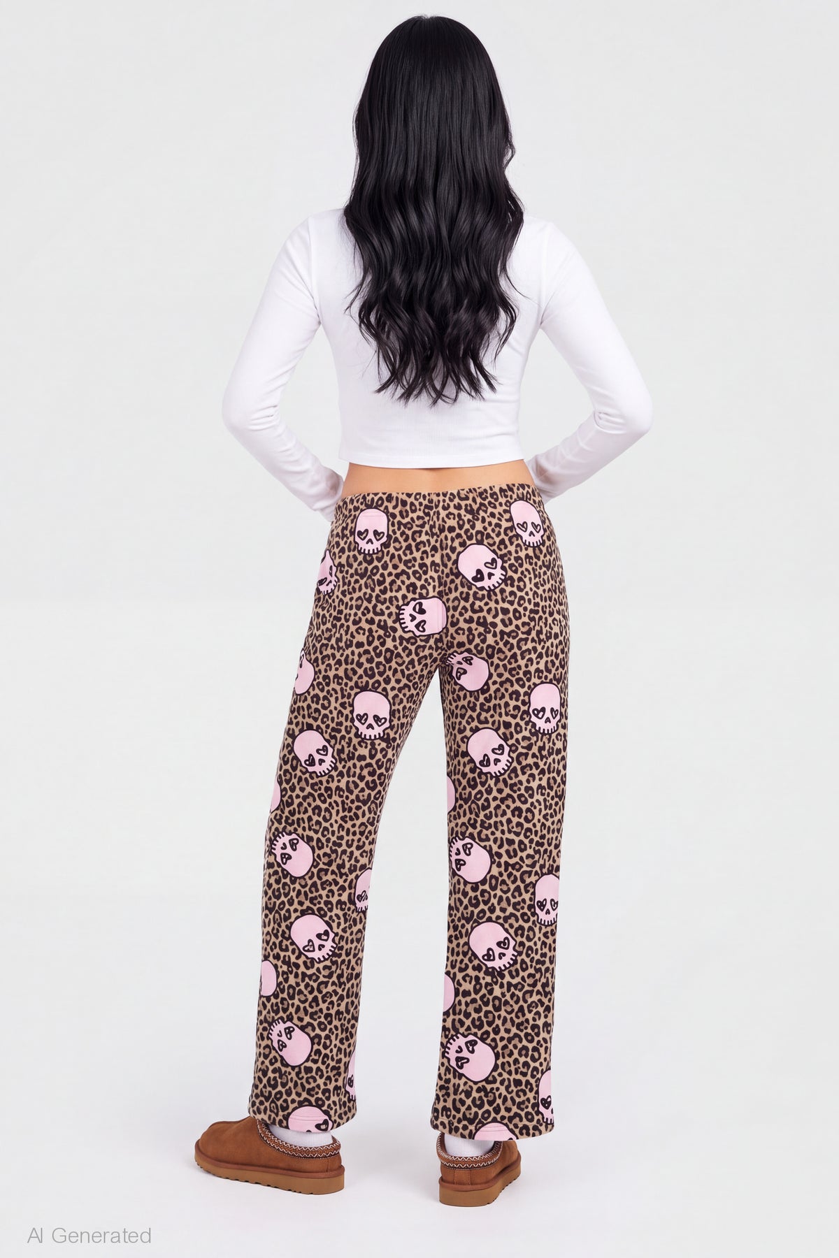 Alt View 2. Halloween Plush Pajama Pant - Leopard