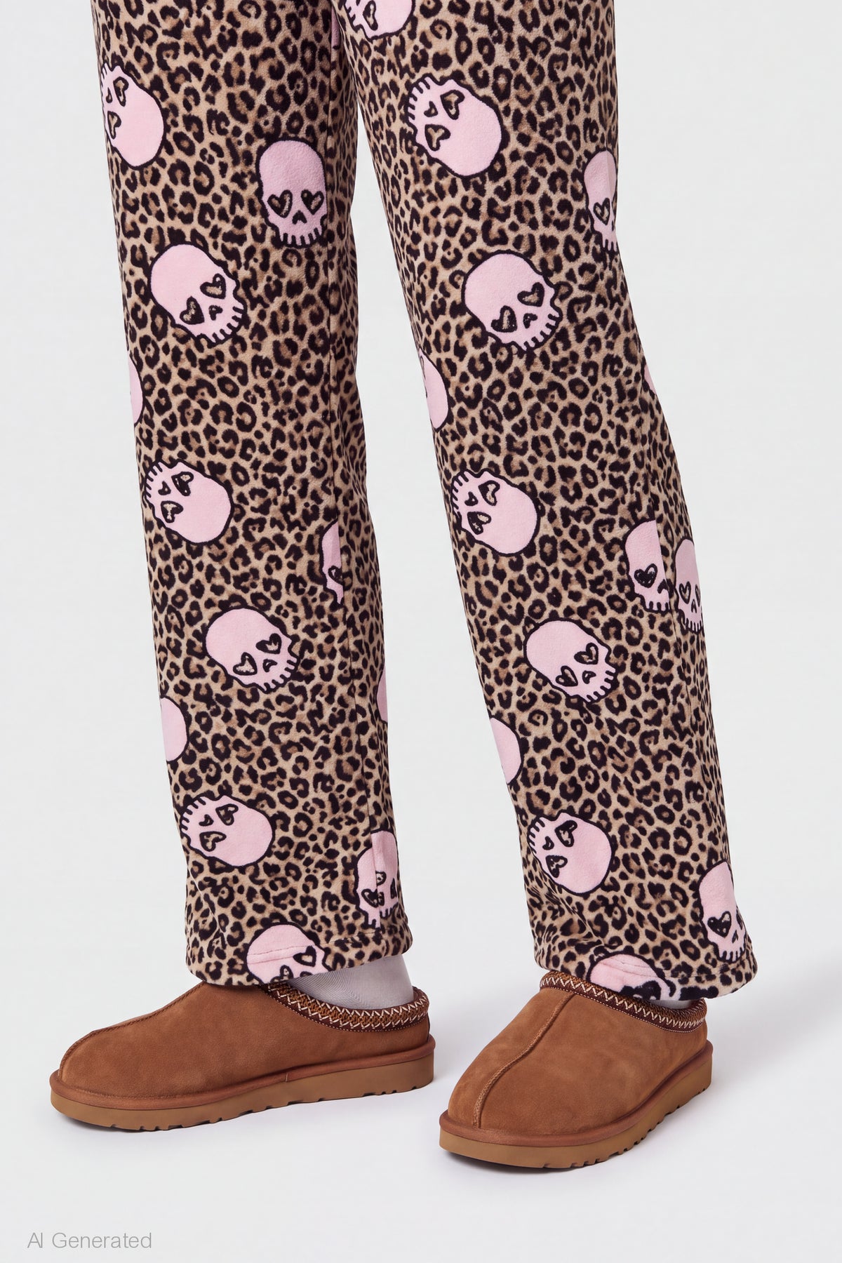 Alt View 4. Halloween Plush Pajama Pant - Leopard