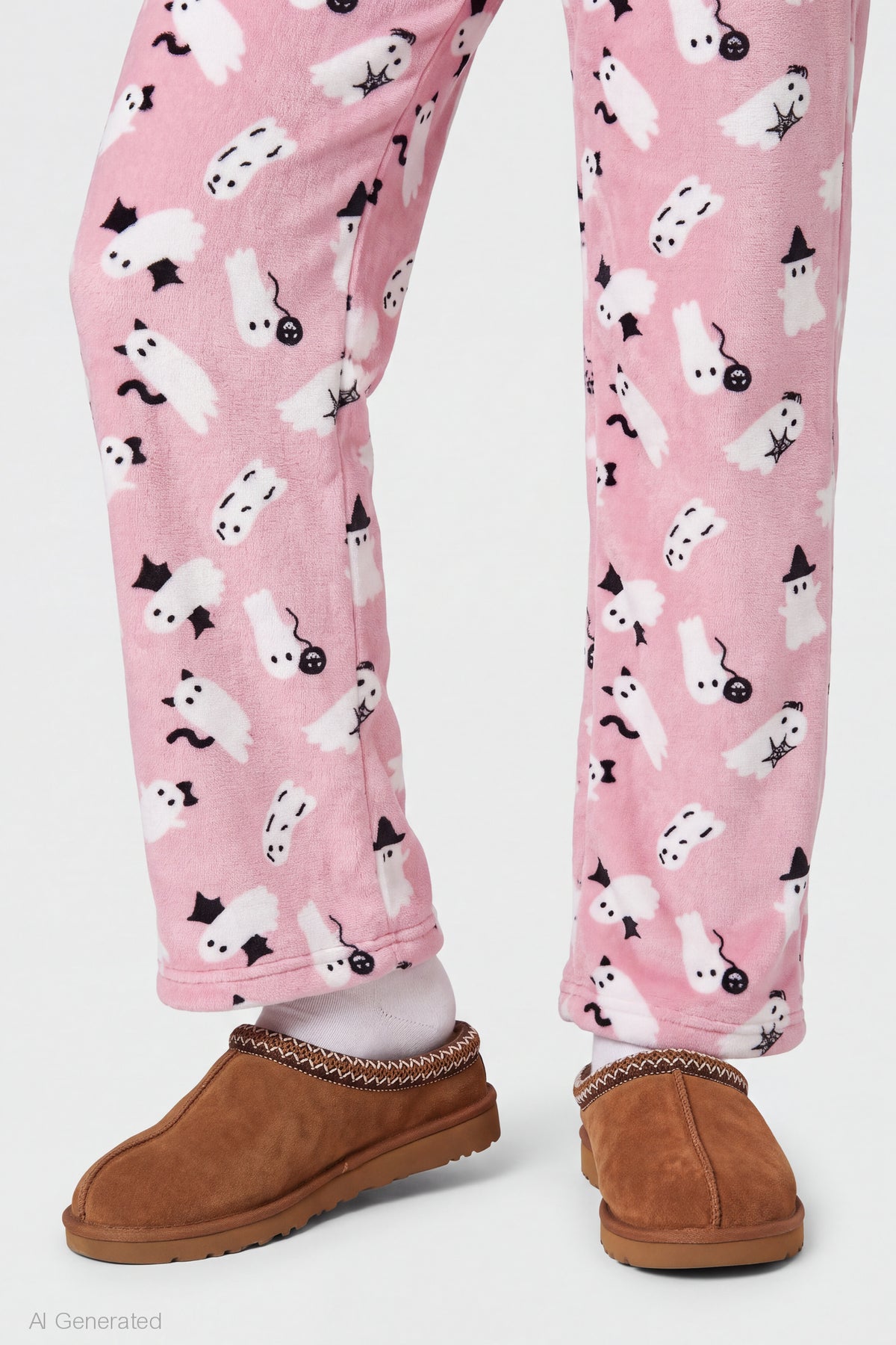 Alt View 4. Halloween Plush Pajama Pant - Pink
