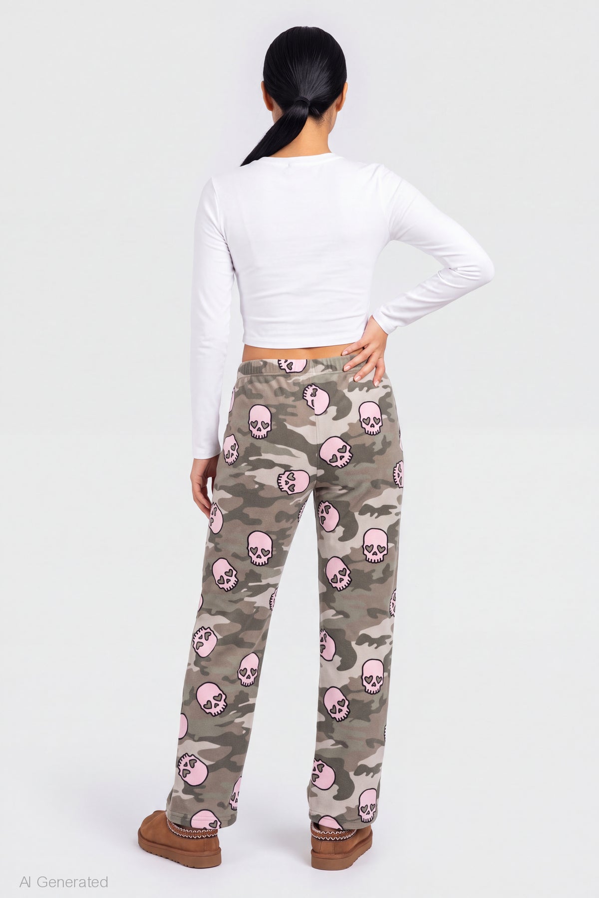 Alt View 2. Halloween Plush Pajama Pant - Camouflage