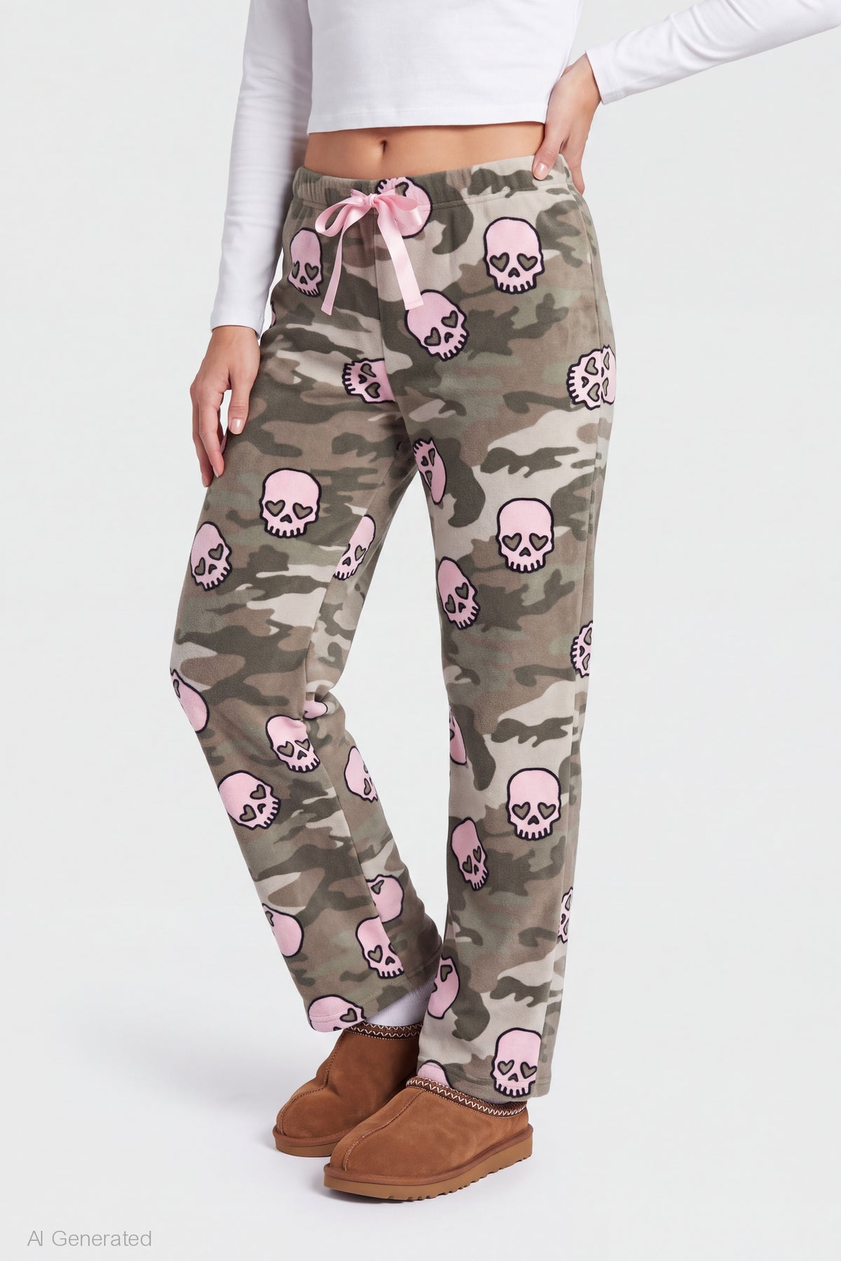 Alt View 3. Halloween Plush Pajama Pant - Camouflage