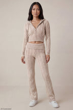 Cable Knit Flare Pant
