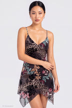 Mesh Hanky Hem Mini Dress