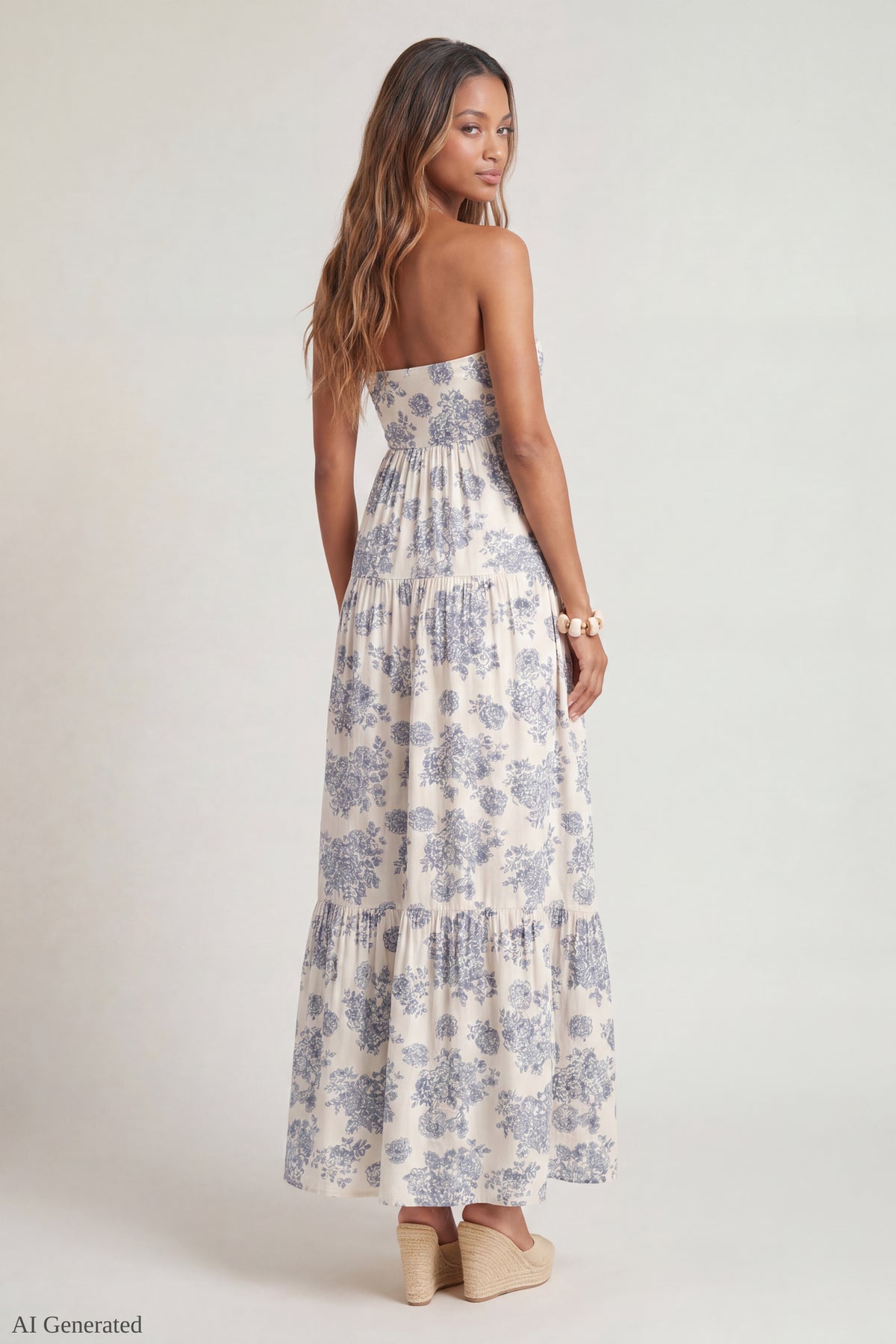 Alt View 2. Sweetheart Strapless Maxi Dress - Ivory