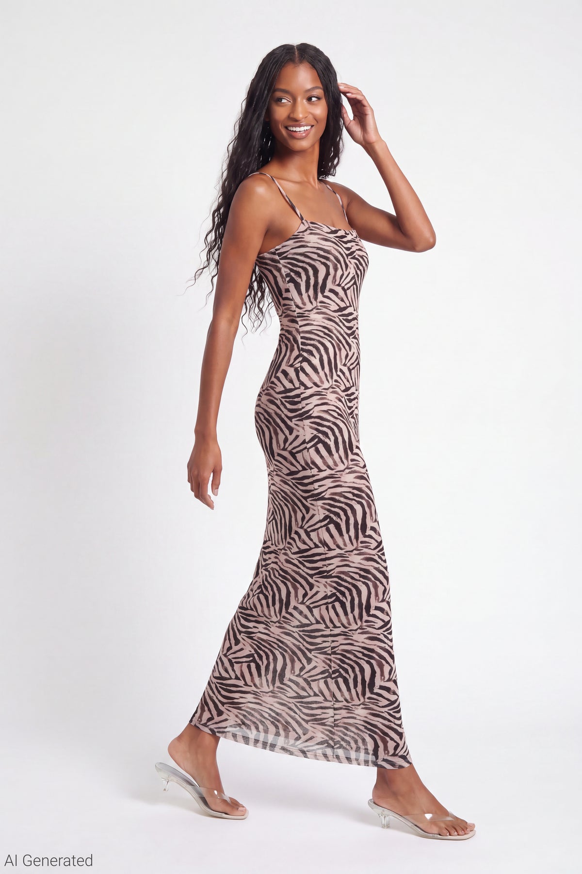 print mesh dress Modest Midi in Classic Leopard The structured binding detail accentuates your natural curves whilst the square neckline adds a contemporary twist to this feminine piece Bodysuit Lining Ruched Maxi Dress