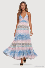 Tie-Back Tiered Maxi Dress – Charlotte Russe