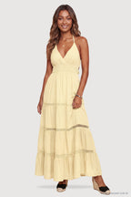 Tie-Back Tiered Maxi Dress