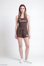 Fleece Graphic Drawstring Short