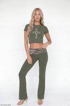 Graphic Baby Tee & Flare Legging Set