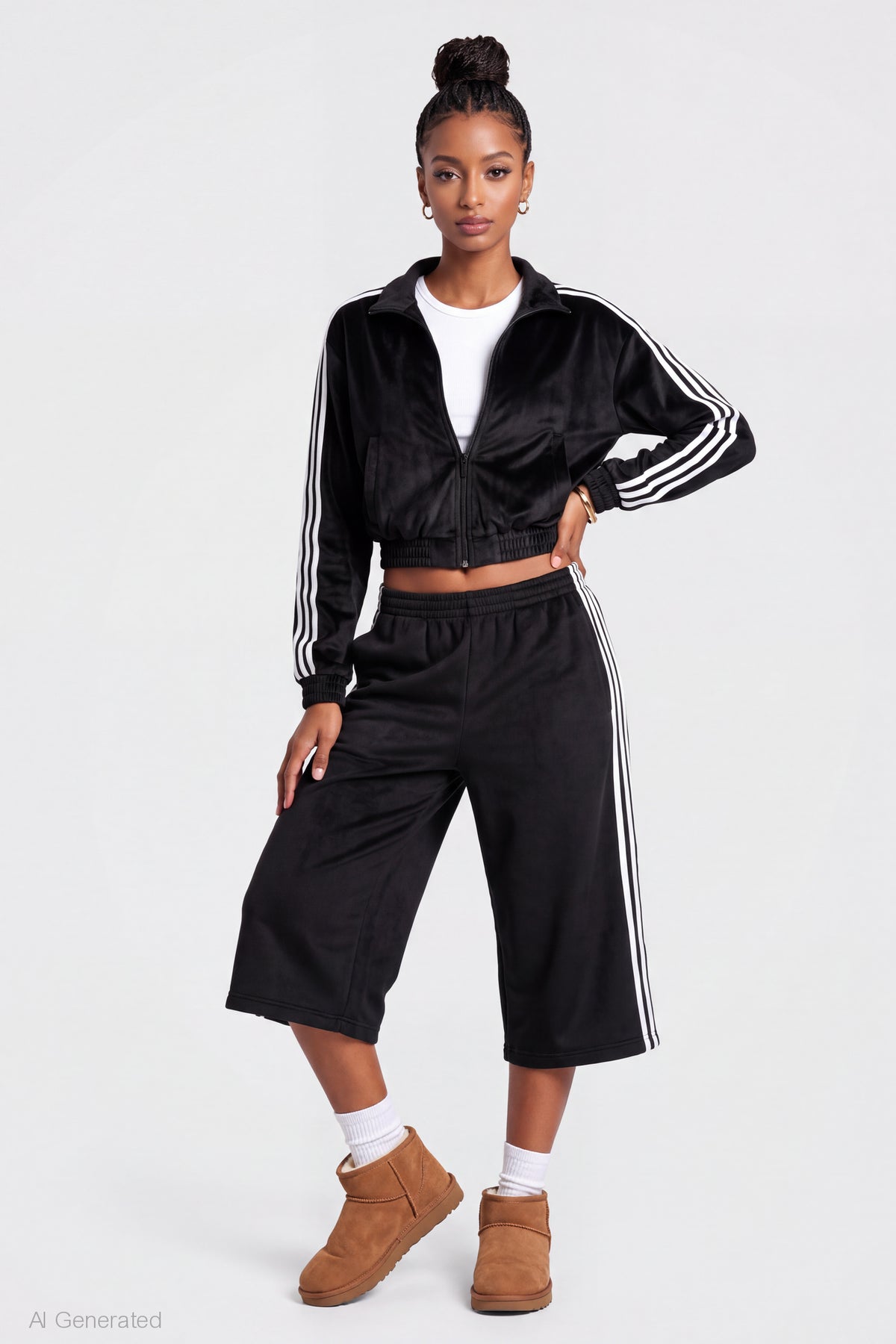 Fleece Bermuda Short - Black