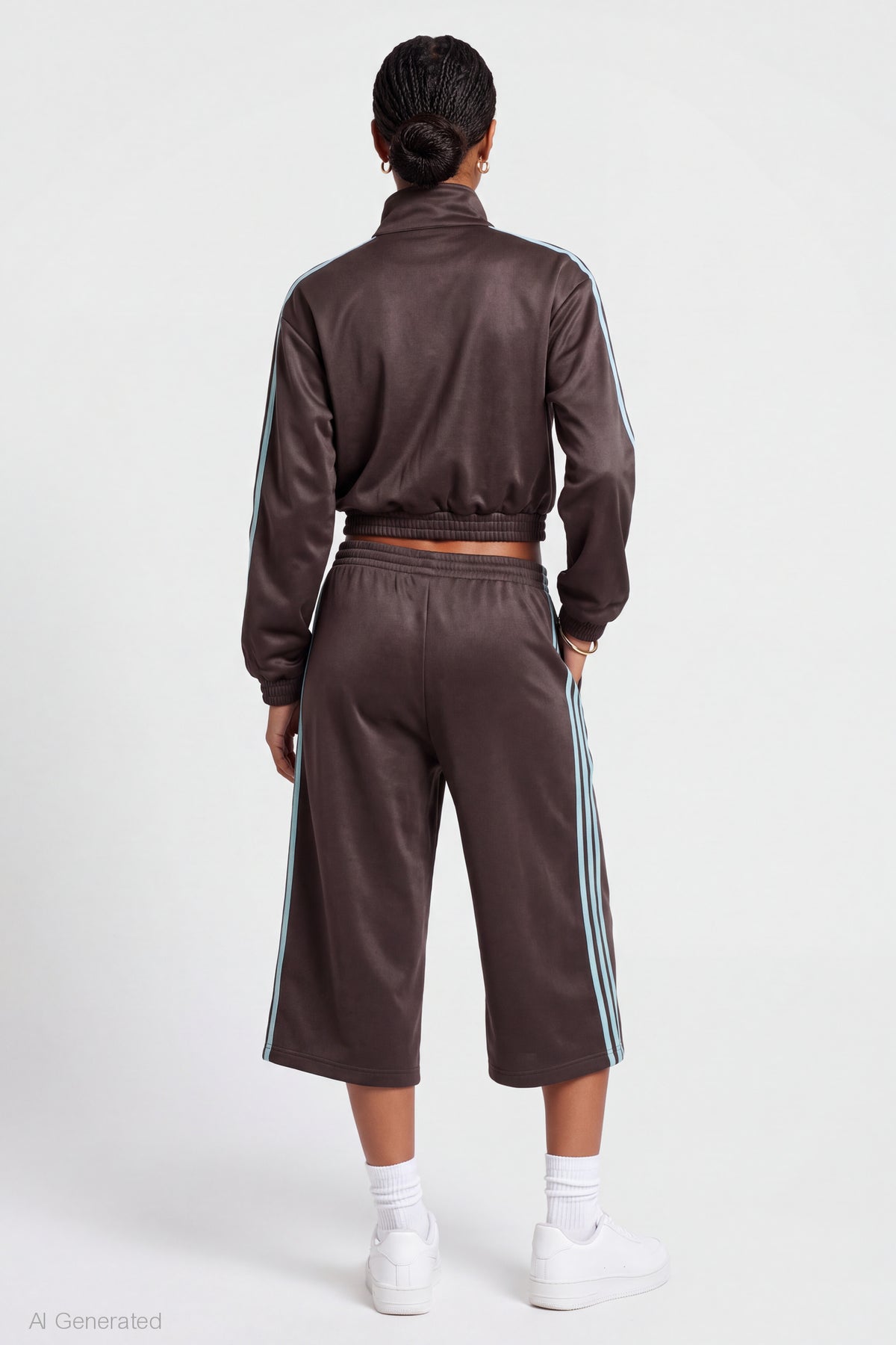 Alt View 2. Fleece Bermuda Short - Brown