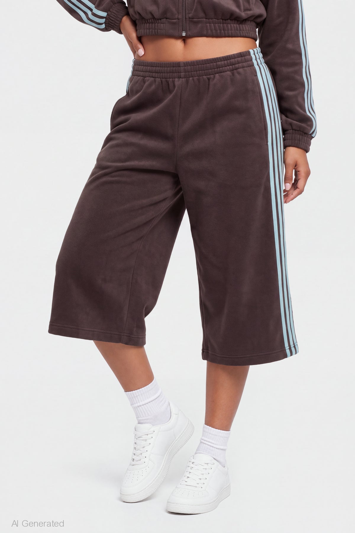 Alt View 3. Fleece Bermuda Short - Brown