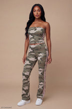 Foldover Tube Top & Flare Pant Set