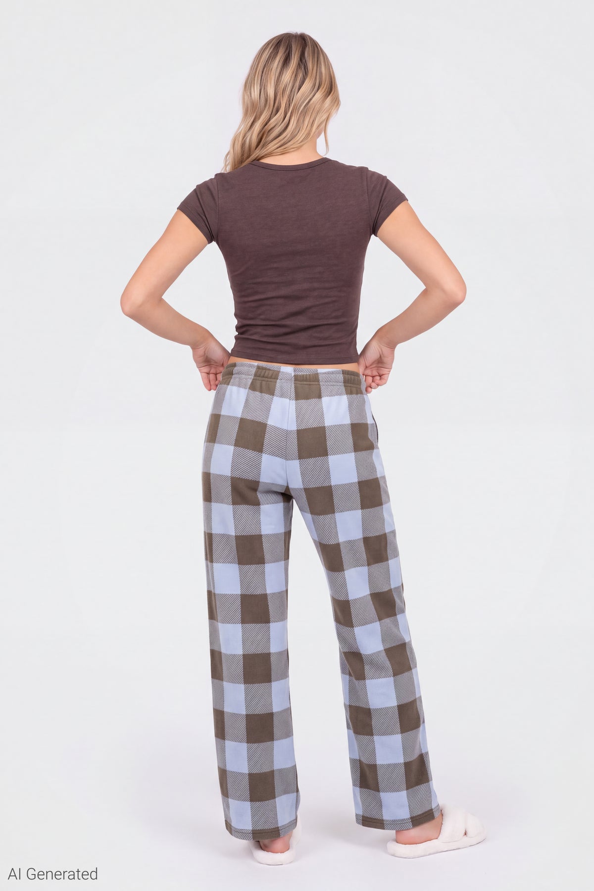 Alt View 2. Graphic Tee & Pant Pajama Set - Brown