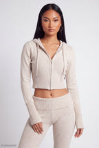 Zip-Up Sweater Hoodie