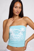 Summer Graphic Tube Top
