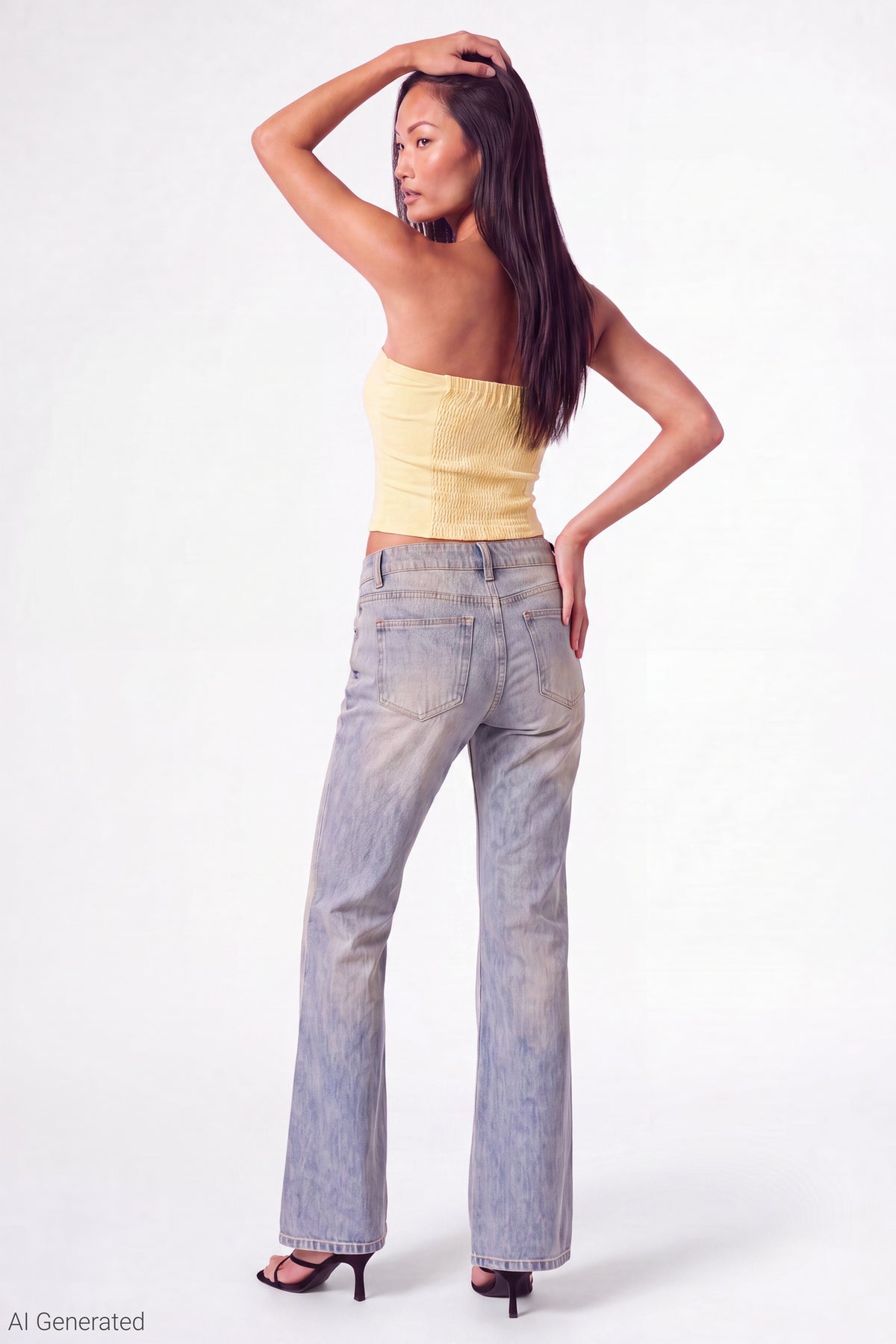 Alt View 3. Summer Graphic Tube Top - Yellow