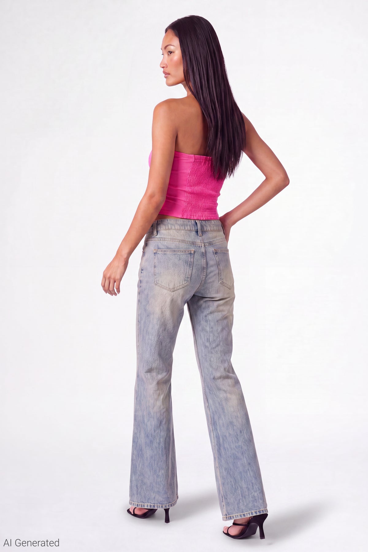 Alt View 3. Summer Graphic Tube Top - Fuchsia