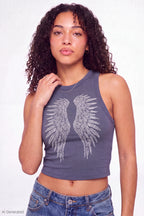 Ribbed Graphic Tank