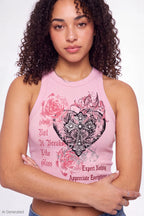 Ribbed Graphic Tank