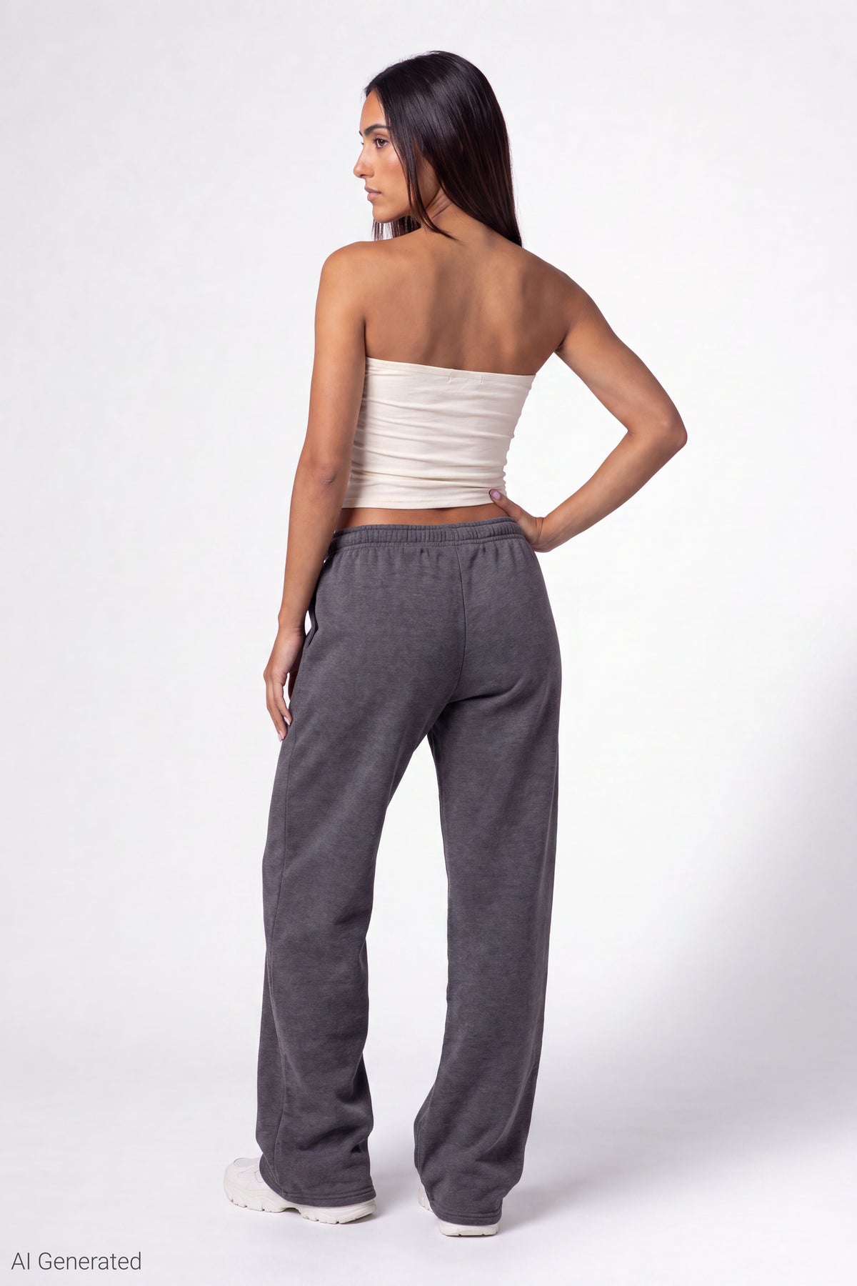 Alt View 3. Graphic Tube Top - Cream