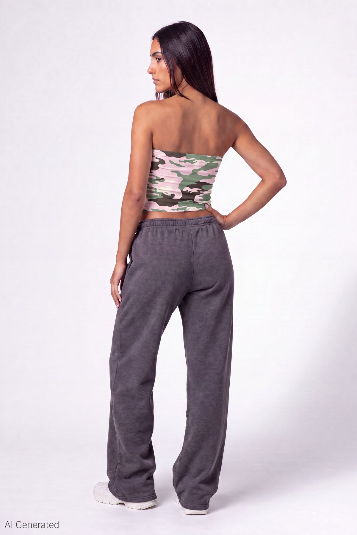 Alt View 3. Graphic Tube Top - Green