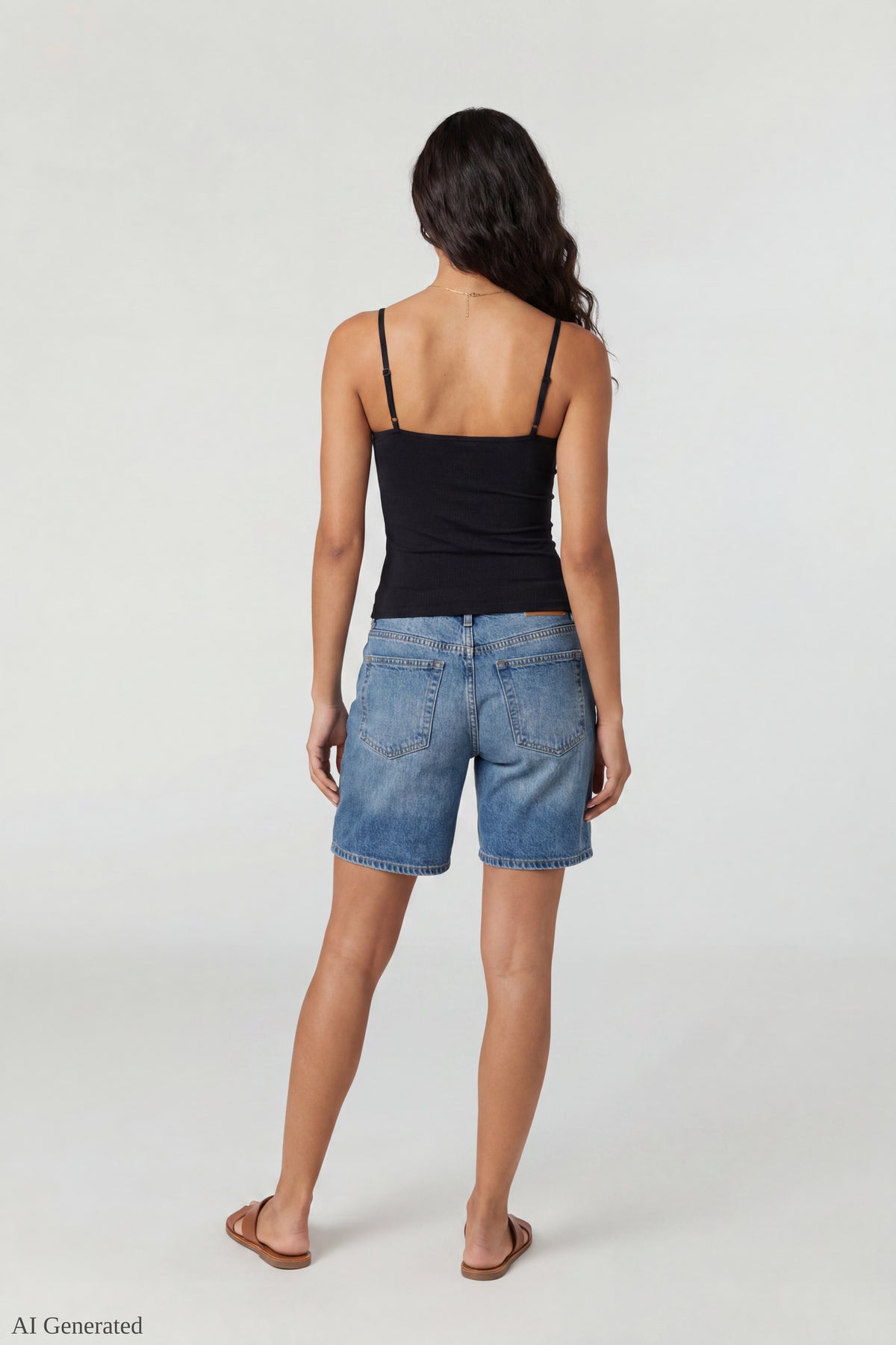 Alt View 3. Braless Scoop Neck Cami - Black