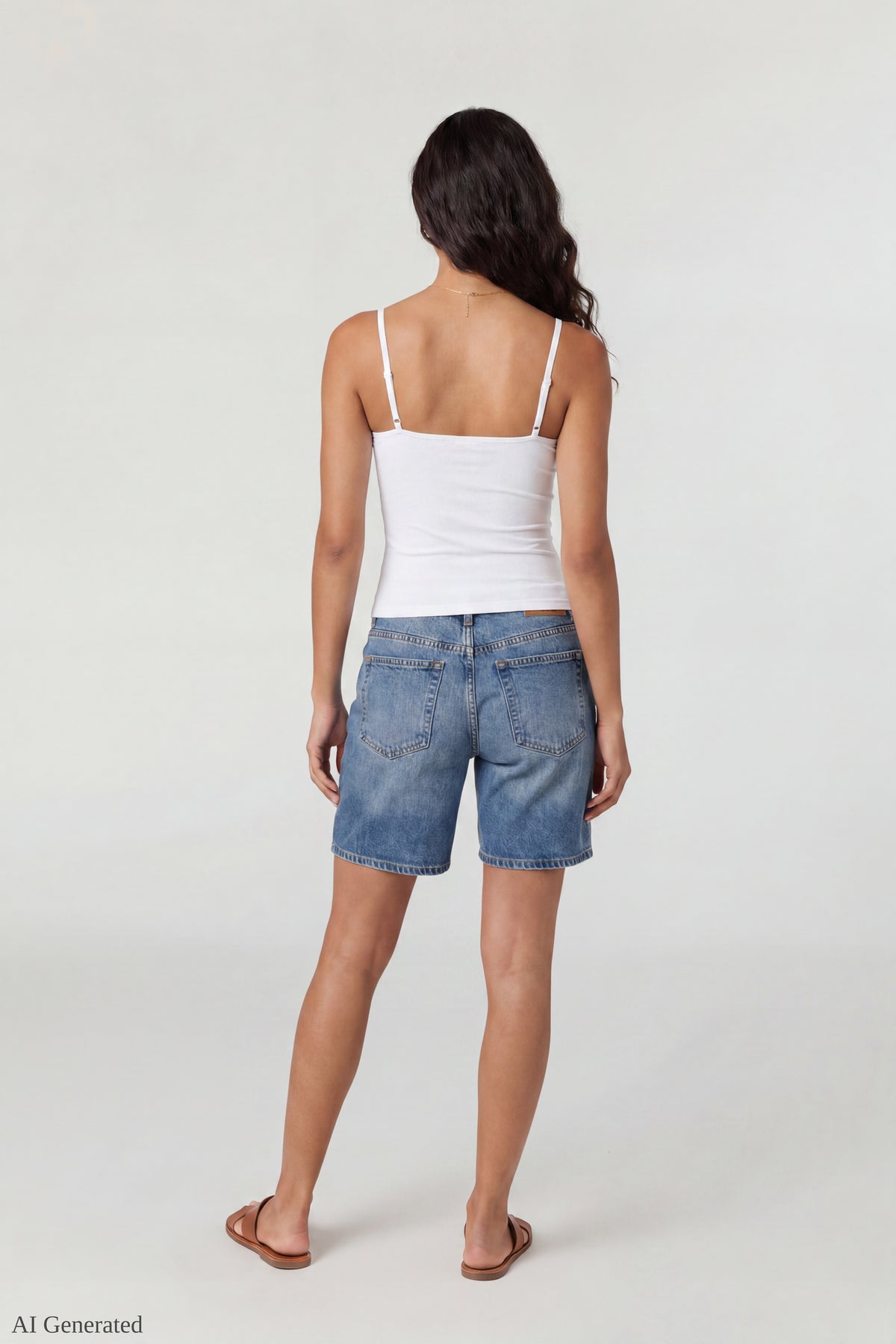 Alt View 3. Braless Scoop Neck Cami - White