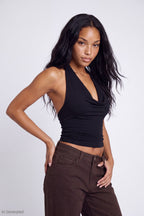 Cowlneck Halter Top