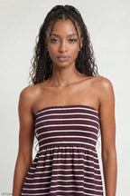 Striped Babydoll Tube Top