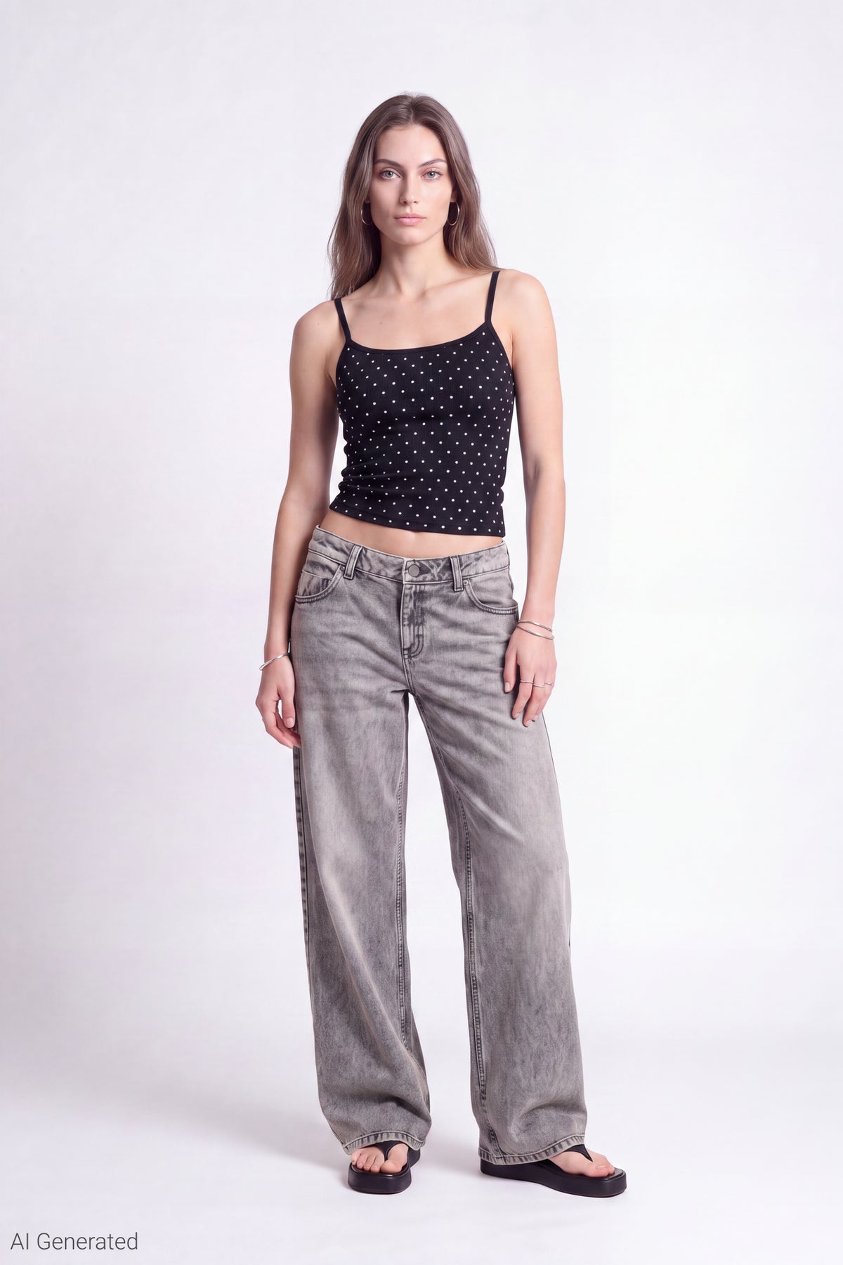 Alt View 3. Reversible Scoop Neck Cami - Black