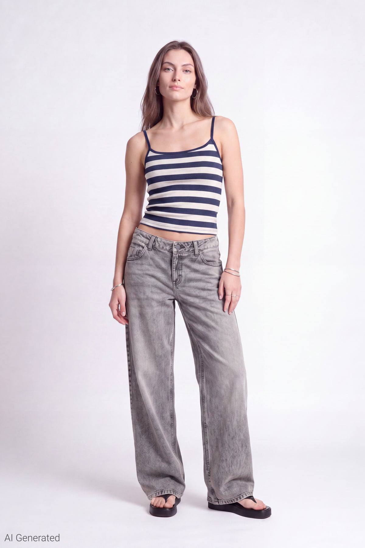 Alt View 3. Reversible Scoop Neck Cami - Navy