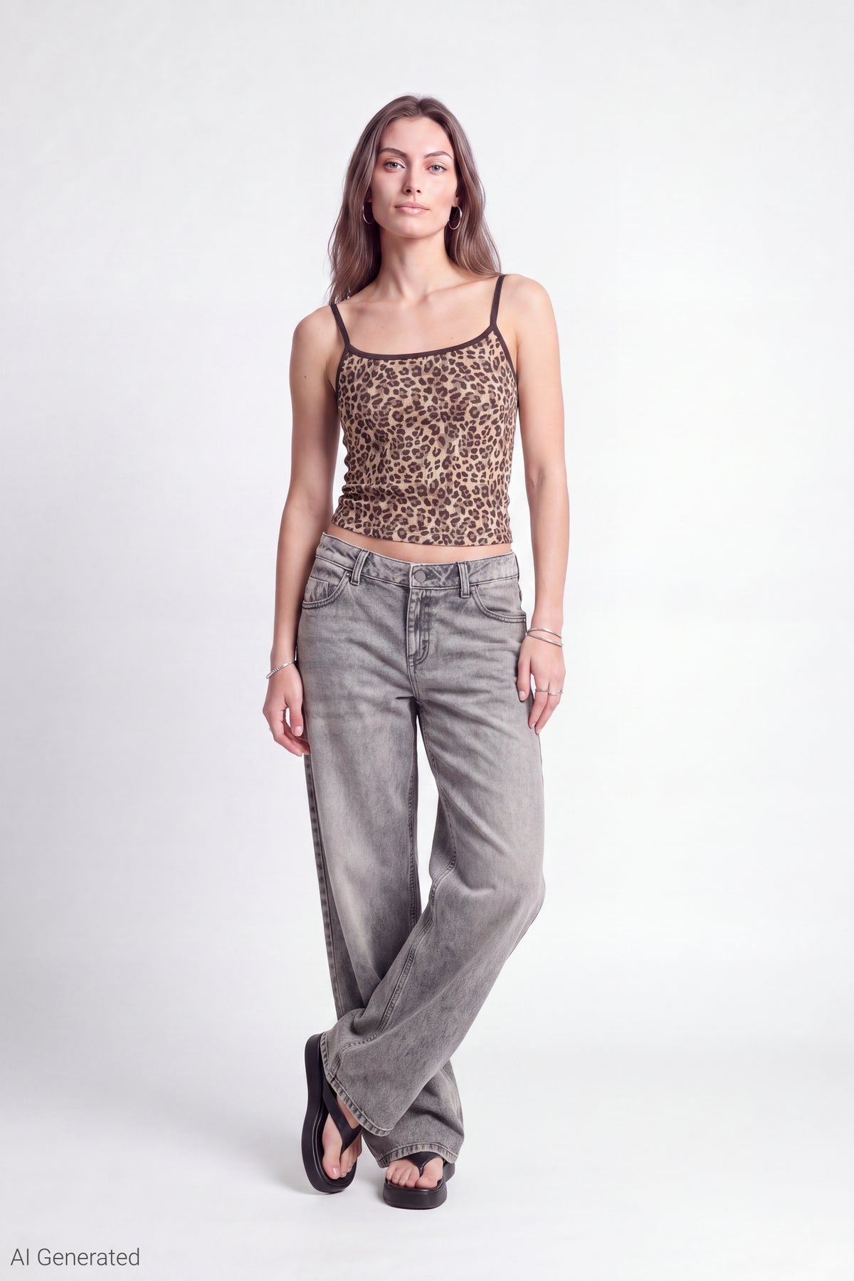 Alt View 3. Reversible Scoop Neck Cami - Leopard