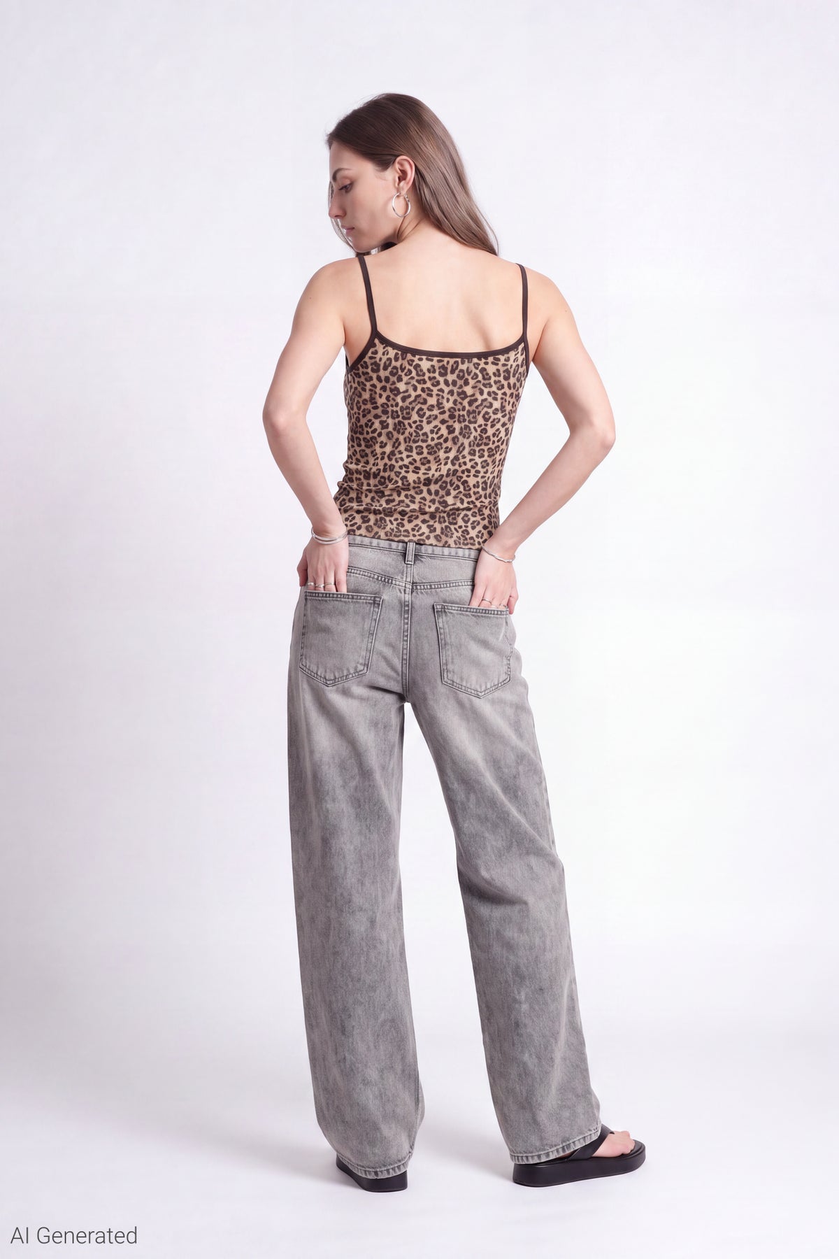Alt View 4. Reversible Scoop Neck Cami - Leopard